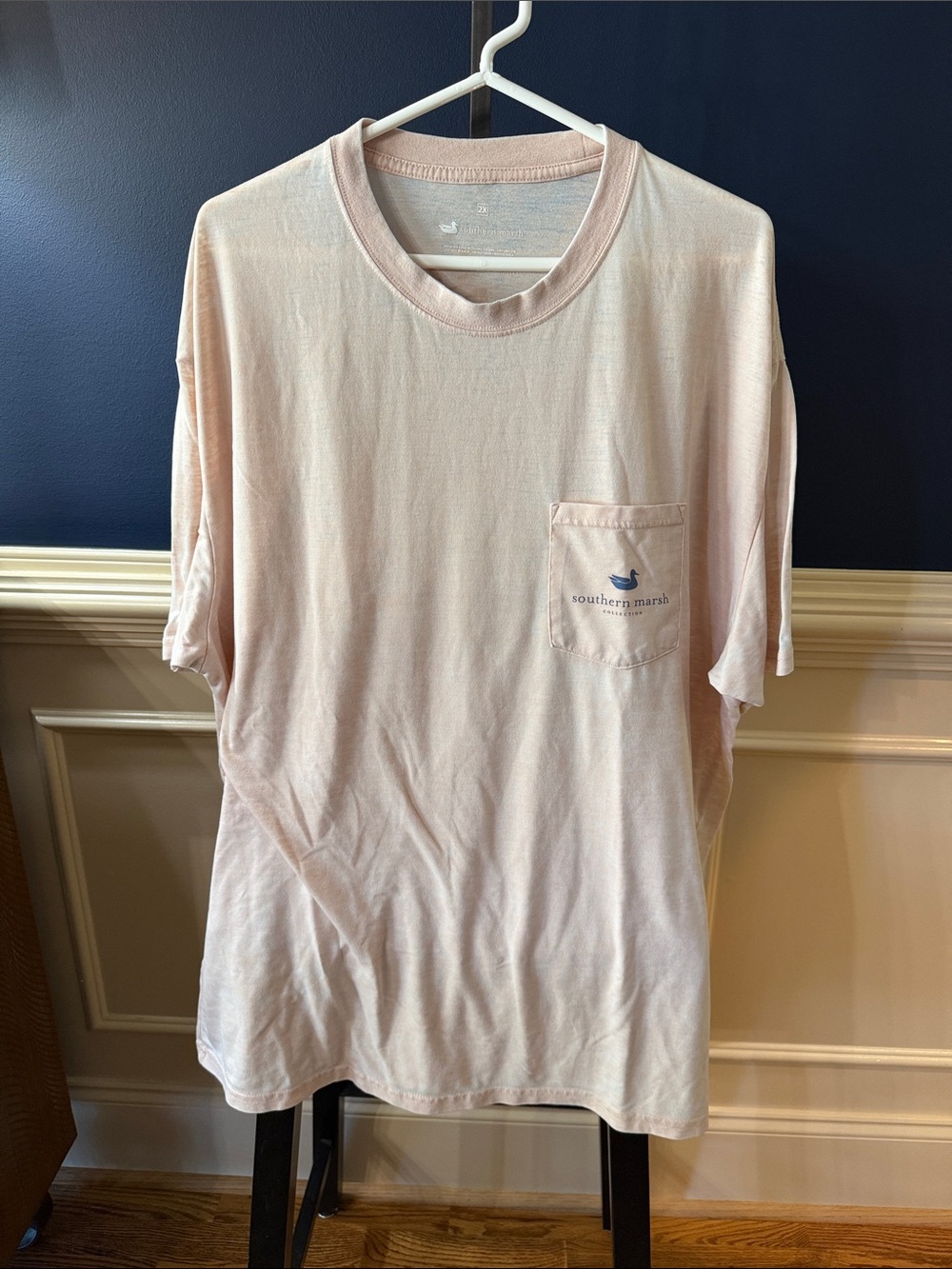 Southern Marsh Men's Pocket Tee in Pale Pink